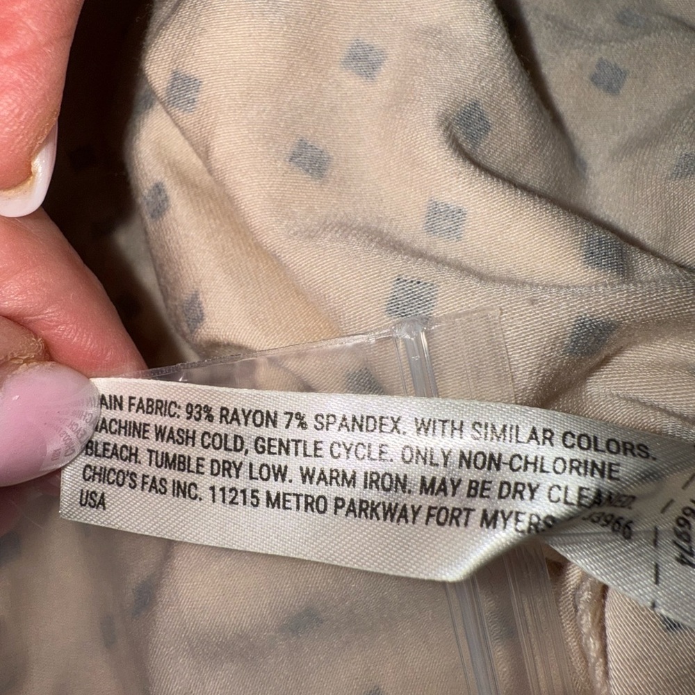 Soma Cool Nights crème colored pajama shirt with Black Dots- BNWT - Picture 9 of 10